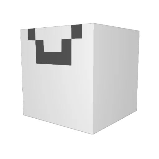 imitation_paper Minecraft avatar head, 3D render