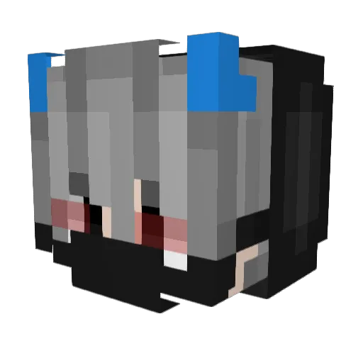 imitoshi Minecraft avatar head, 3D render