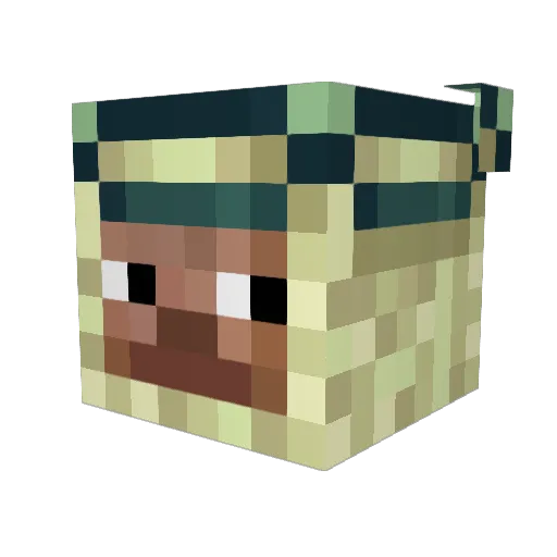 imixyo Minecraft avatar head, 3D render