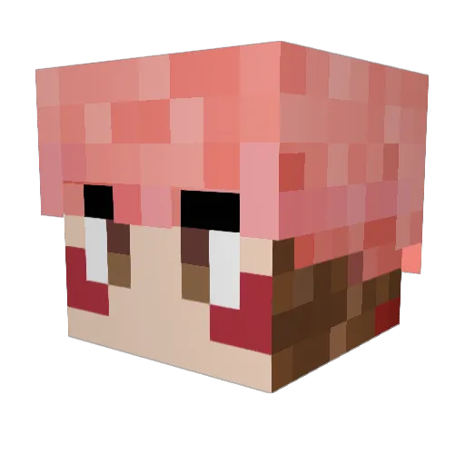 imjustjeb Minecraft avatar head, 3D render