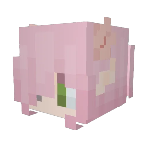 imjustwicked Minecraft avatar head, 3D render