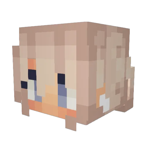 imk3 Minecraft avatar head, 3D render