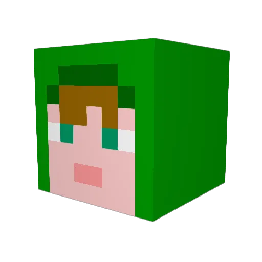 imktpkn Minecraft avatar head, 3D render