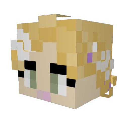 imkyky Minecraft avatar head, 3D render