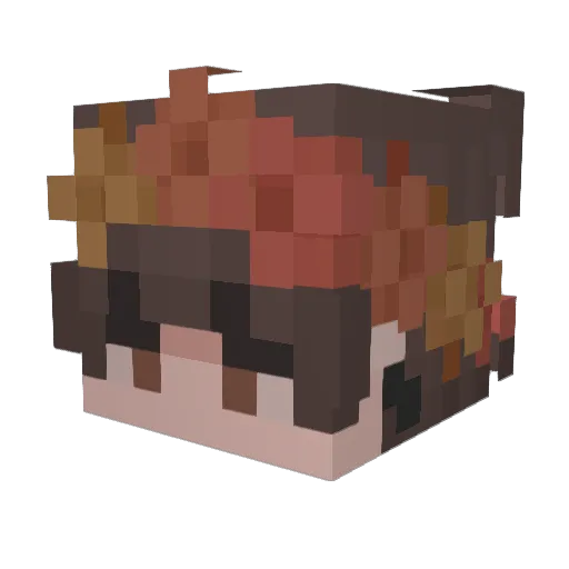 immaPeasant Minecraft avatar head, 3D render