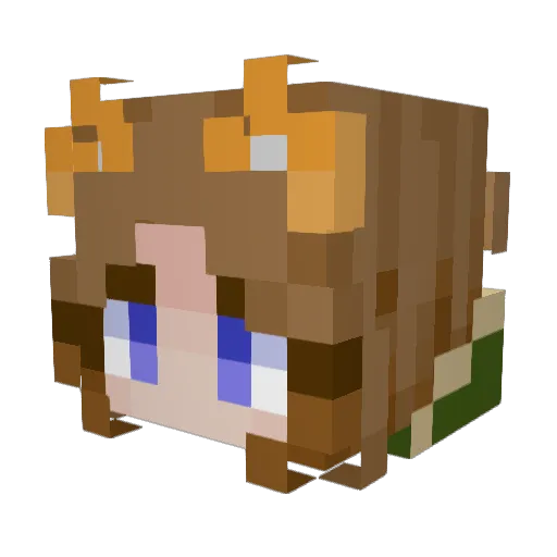imma_green_bean Minecraft avatar head, 3D render