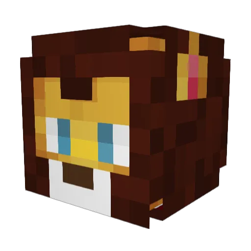 imma_human Minecraft avatar head, 3D render