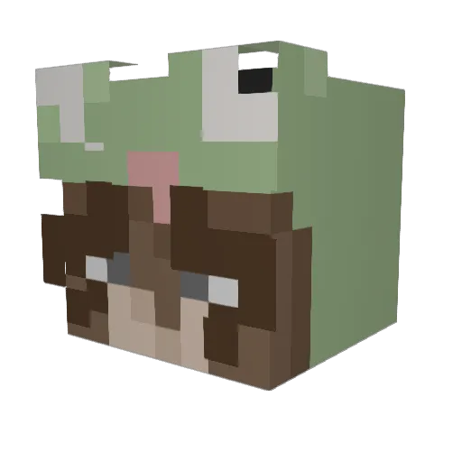 immalittleshort Minecraft avatar head, 3D render