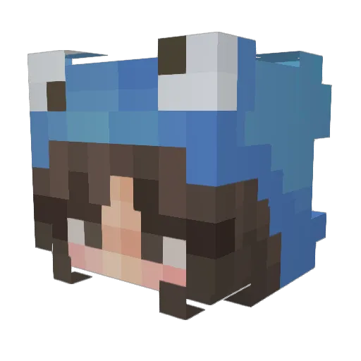 immaprincess Minecraft avatar head, 3D render