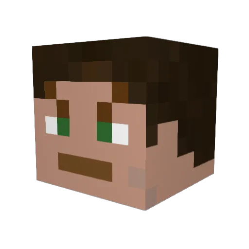 immatoll Minecraft avatar head, 3D render