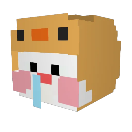 immm Minecraft avatar head, 3D render
