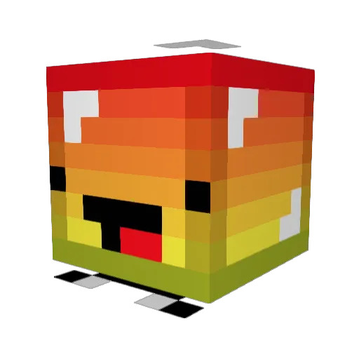 immordal Minecraft avatar head, 3D render