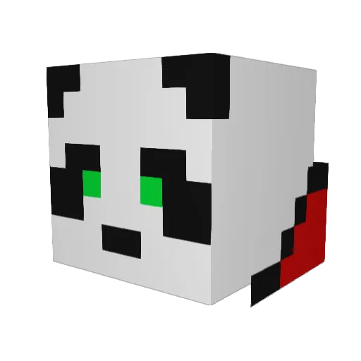 immortalHDD Minecraft avatar head, 3D render