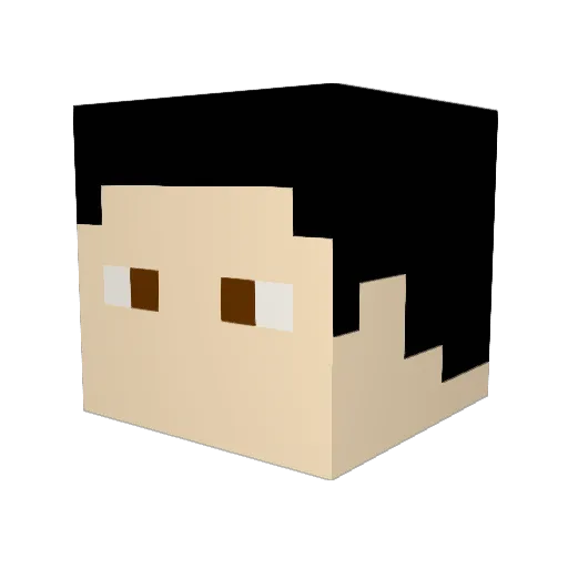 immpish Minecraft avatar head, 3D render