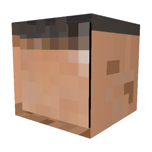imnotcbw Minecraft avatar head, 3D render