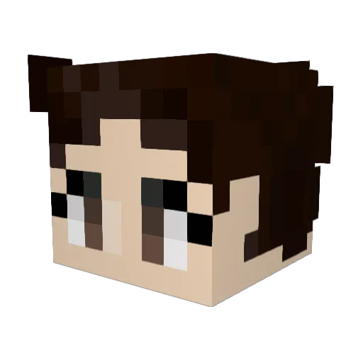 imnyu Minecraft avatar head, 3D render