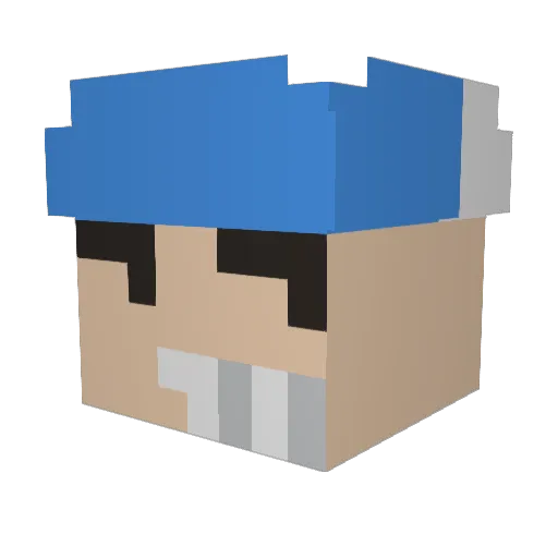 imopoteto Minecraft avatar head, 3D render