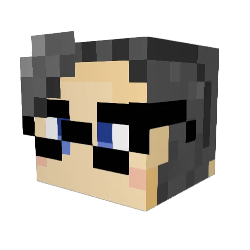 imotenn Minecraft avatar head, 3D render