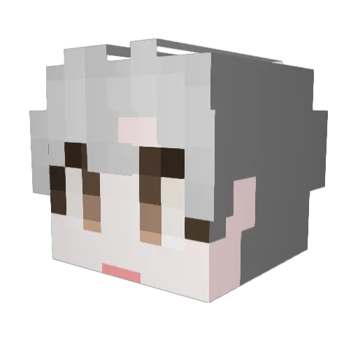 imoticon Minecraft avatar head, 3D render