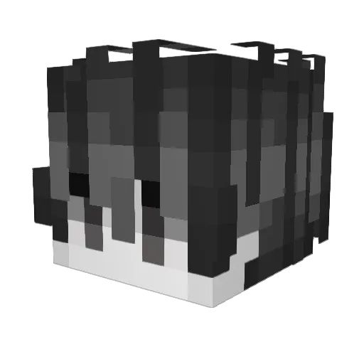 imp49X Minecraft avatar head, 3D render