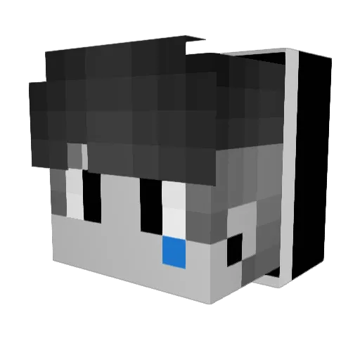 impacry Minecraft avatar head, 3D render