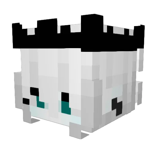 impaved Minecraft avatar head, 3D render