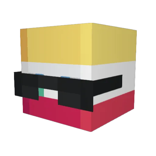 imperatorsko Minecraft avatar head, 3D render