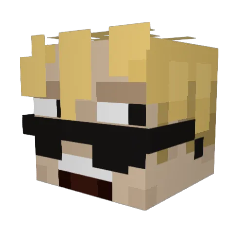 imphonix Minecraft avatar head, 3D render