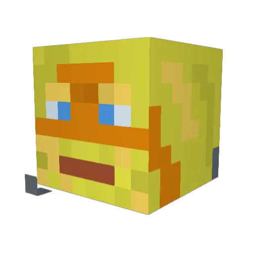 impirator Minecraft avatar head, 3D render