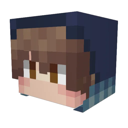impn Minecraft avatar head, 3D render