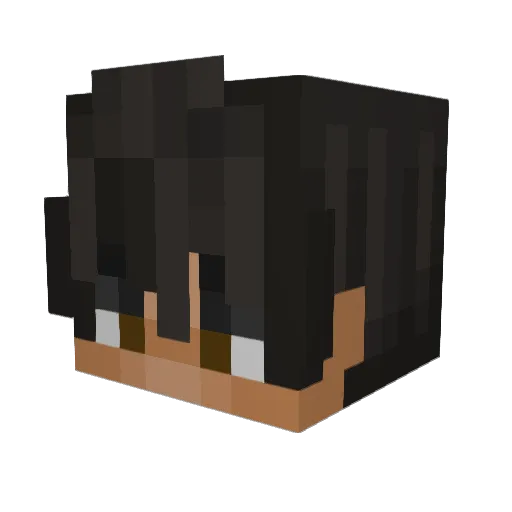 importent Minecraft avatar head, 3D render