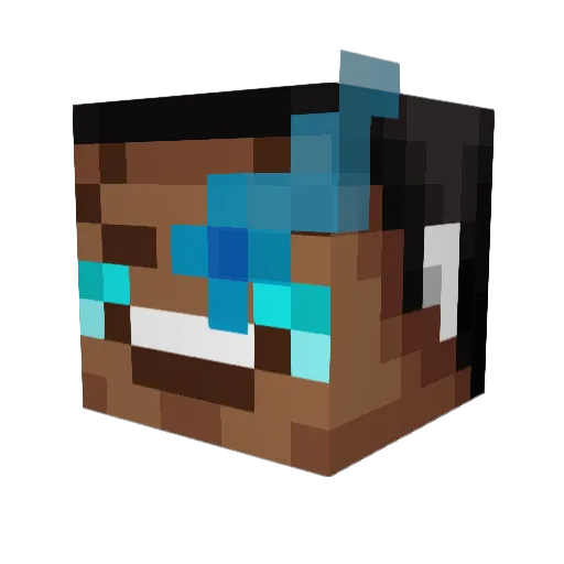 impossy Minecraft avatar head, 3D render