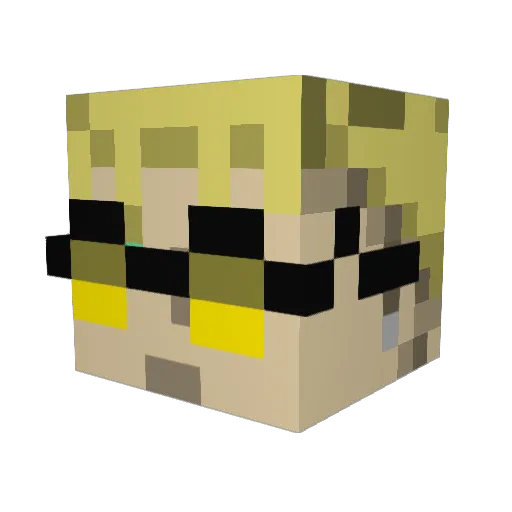 impostor_black Minecraft avatar head, 3D render