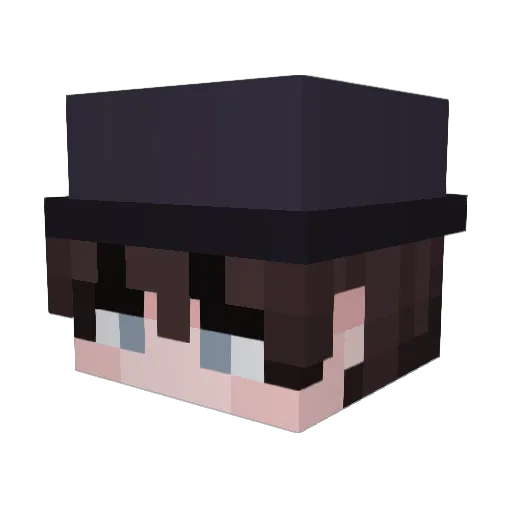 impressionism Minecraft avatar head, 3D render