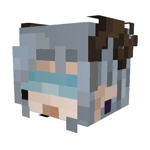 impulsEve Minecraft avatar head, 3D render