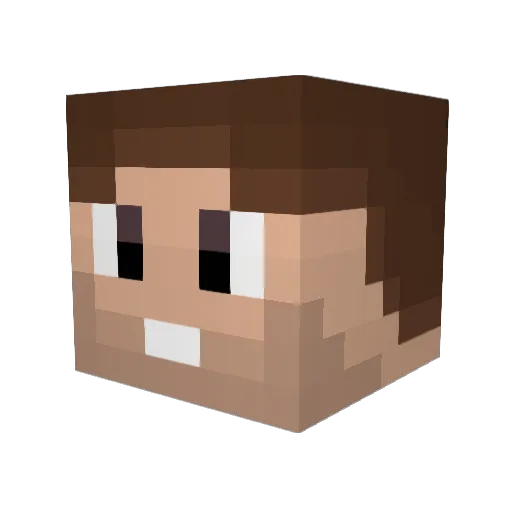 impulseSV Minecraft avatar head, 3D render