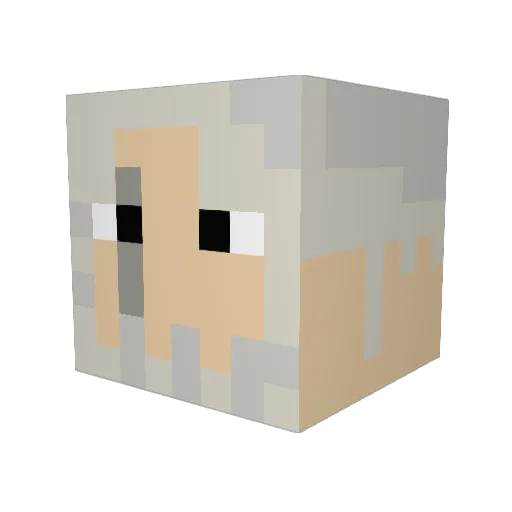 imrD3s Minecraft avatar head, 3D render