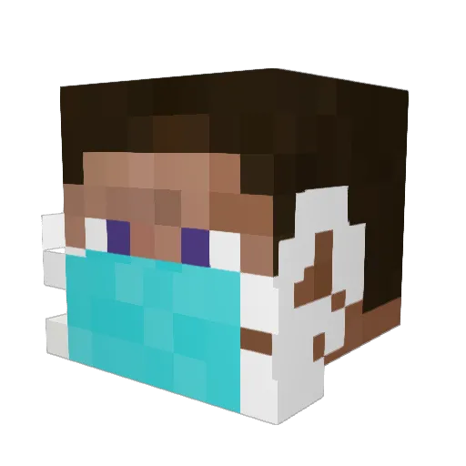 imranh Minecraft avatar head, 3D render