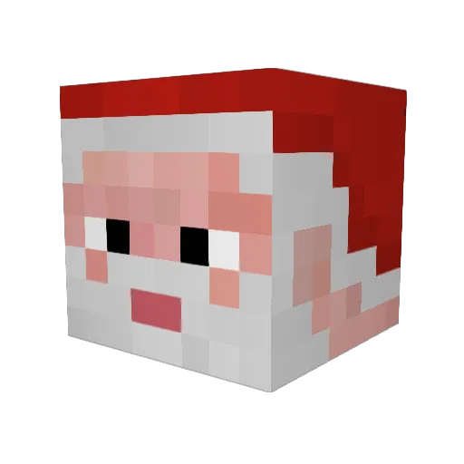 imsanta Minecraft avatar head, 3D render