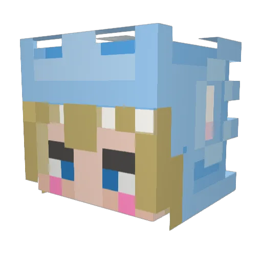 imsara7_ Minecraft avatar head, 3D render