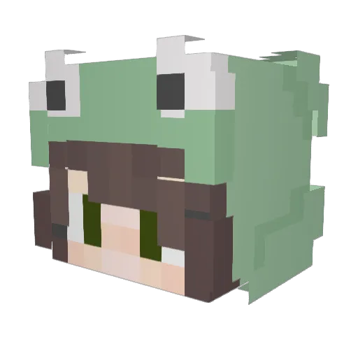 imscreaming Minecraft avatar head, 3D render