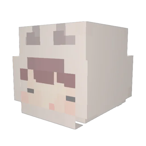imsge Minecraft avatar head, 3D render