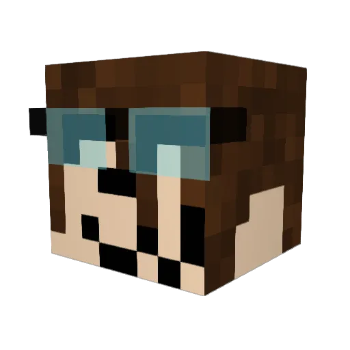 imsogayformen Minecraft avatar head, 3D render