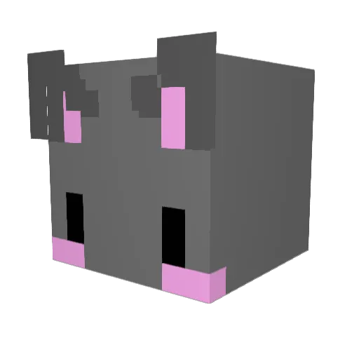 imsojulies Minecraft avatar head, 3D render