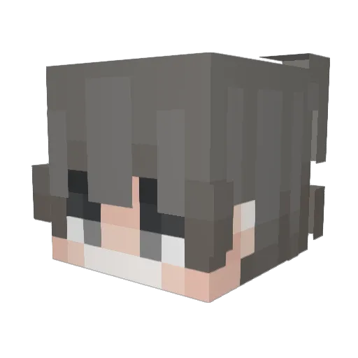 imsurely Minecraft avatar head, 3D render