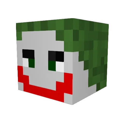 imthejokerr Minecraft avatar head, 3D render