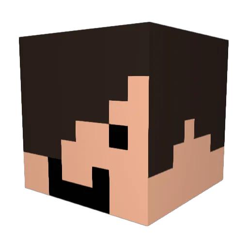 imtoksi Minecraft avatar head, 3D render