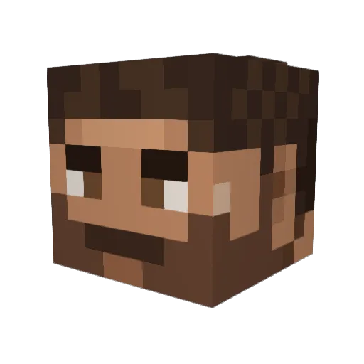 imtyle Minecraft avatar head, 3D render