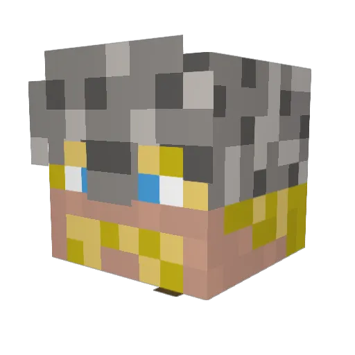 imviking Minecraft avatar head, 3D render