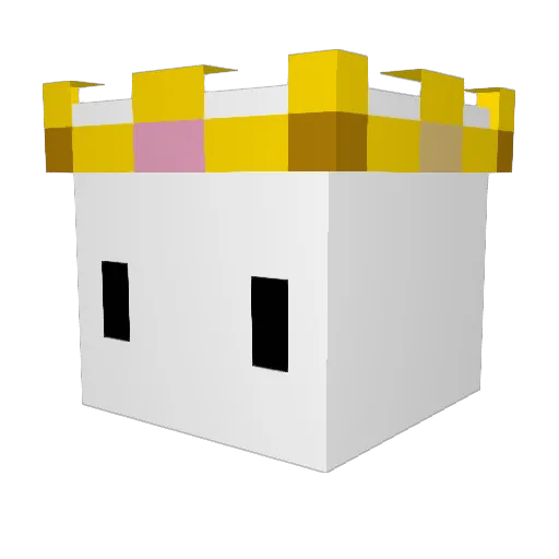 imwhitethecolor Minecraft avatar head, 3D render